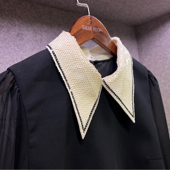 ✈️Sold! Miumiu Sequin Black and White Dress - Picture 9 of 14